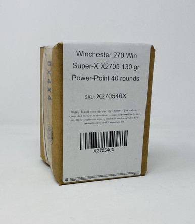 Winchester 270 Win Ammunition *Damaged Box* X2705X 130 Grain Power-Point 40 Rounds