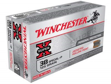 Winchester 38 Special +P X38S7PH 125 gr JHP 50 rounds