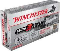Winchester 40 S&W Win3Gun X40TG 180gr Enclosed Heel Flat Nose 50 rounds