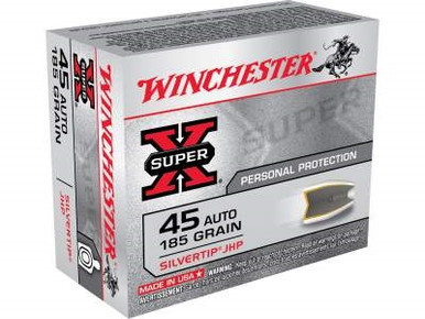 Winchester 45 Auto Super-X X45ASHP2 185 gr Silvertip HP 20 rounds