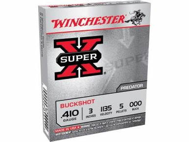 Winchester 410 Bore Ammunition XB413 3" 000 Buckshot 1135fps 5 rounds