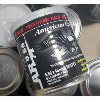 Federal 5.56 x 45mm NATO Fresh Fire XM193FF30 Nitrogen Sealed Can 55gr FMJ 30 rounds