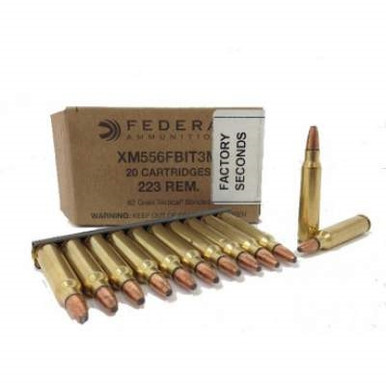 Federal 5.56x45mm XM556FBIT3M 62 gr Tactical Bonded "FBI Load" Factory Seconds 20 rounds