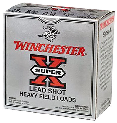 Winchester 12 Gauge Ammunition Super-X Game & Field XU12SP8 2-3/4” 8 Shot 1-1/4oz 1220fps 25 Rounds