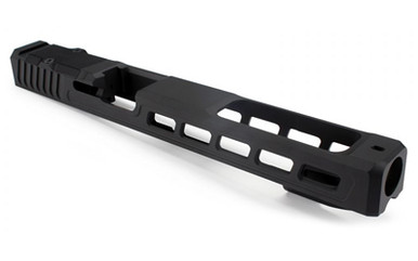Zaffiri Precision ZPS.3 Glock 17L Gen 3 Optics Ready Stripped Slide - RMR Footprint, Lightening Cuts, Armor Black Cerakote, For Glock 17 Long Gen 3, Includes Black Anodized Optics Plate Cover and Screws