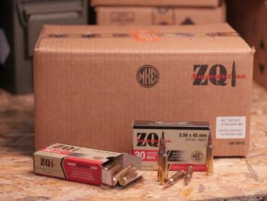 ZQI 5.56x45mm NATO Ammunition M855 SS109 Penetrator 62 Grain Full Metal Jacket 30 rounds