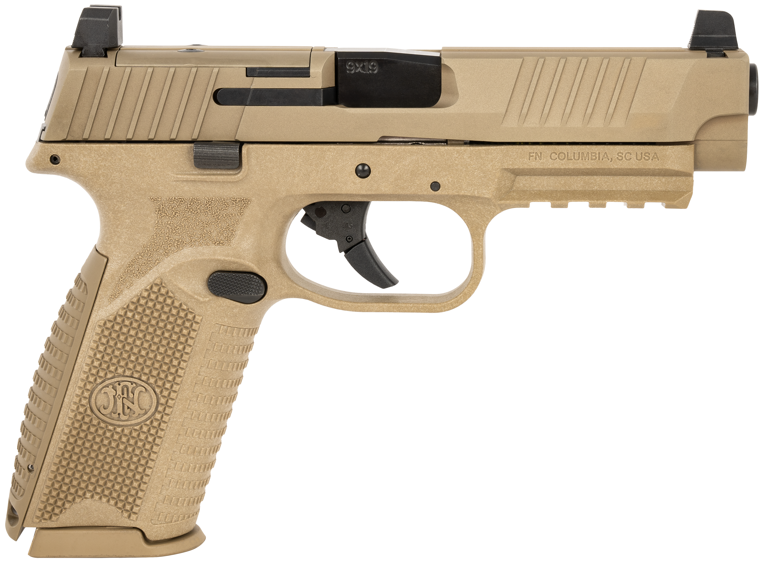 FN Herstal 509 MRD Full Size Pistol 66100722, 9mm, 4.50", FDE Polymer Grips, FDE Finish, Optic Ready, 17 Rds