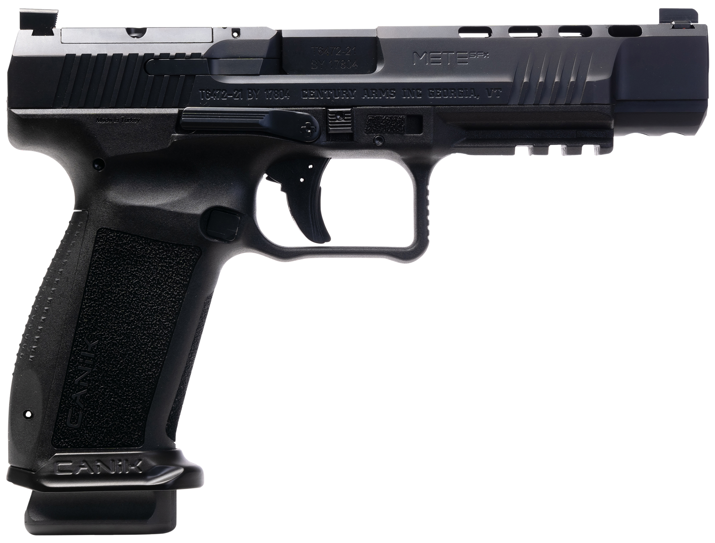 Century Mete SFx Optic Ready Pistol HG6825N, 9mm Luger, 5.20in, Aggressive Texture Grips, Black Finish, 10 Rds