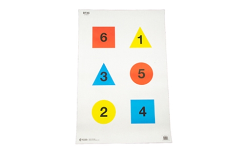 Action Target Discretionary Command Training Target V 2-C, Multi Color, 23" x 35", 100 Per Box DT-2C-100