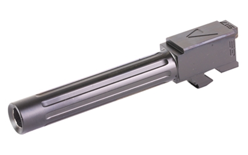 Agency Arms Mid Line Barrel, 9MM, DLC Finish, Black, Fluted, Fits Glock 17 Gen5 MLG17G5FDLC