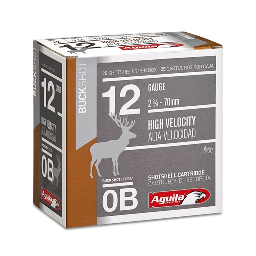 Aguila Ammunition 12ga Buckshot 2.75 inch Shotgun Shells - 0Buck 1275 fps 250rd Case 1C1200BA