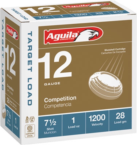 Aguila Ammunition Target 12ga Birdshot 2.75 inch Shotgun Shells - #7.5 Shot 1oz 1200 fps 250rd Case 1CHB1304