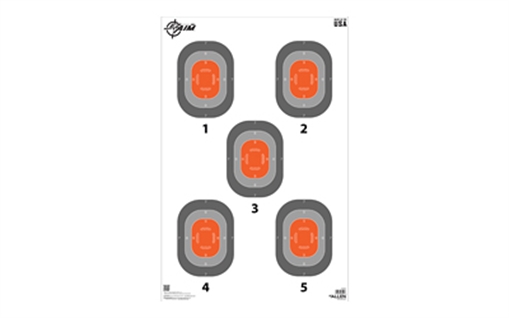 Allen Company EZ AIM 5-Spot, Paper Targets, 23x35", 50 Pack, Orange and Gray 15754