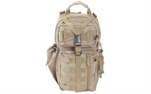 Allen Company Lite Force Tactical Sling Pack, Tan Endura Fabric, Sling Design, Padded Adjustable Single Shoulder Strap, Conceal Carry Compatible, Large Main Compression Strap, Water Bottle and Sunglasses Pockets, Hydration Compatible, 18"x9.75"x7.5", 1200