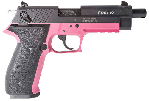 GSG Firefly 22 LR, 4" Threaded Barrel, Pink Frame, Black Slide/Grip, 10rd