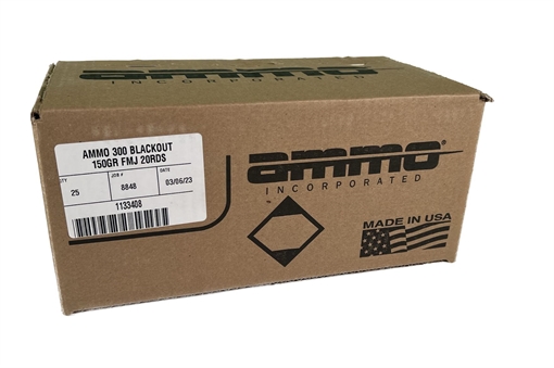 Ammo Inc Signature .300 Blackout Rifle Ammo - 150 Grain | FMJ | 500rd Case 300B150FMJ-A20