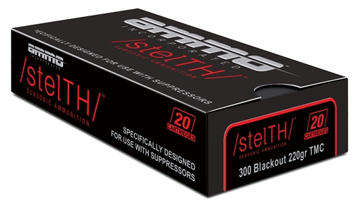 Ammo Inc stelTH Subsonic .300 Blackout Rifle Ammo - 220 Grain | TMC | 200rd Case 300B220TMC-STL-A20