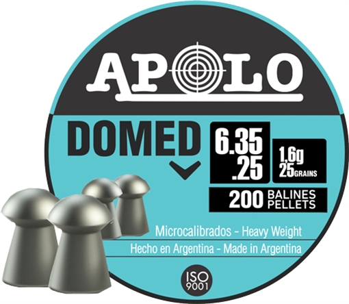 APOLO PELLETS 25 DOMED 25GR 200 PACK E13501