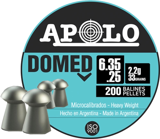 APOLO PELLETS 25 DOMED 33GR 200 PACK E19912