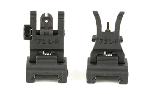 A.R.M.S., Inc. Sight, Fits Picatinny, Polymer Front and Rear Folding, Black 71LF-R