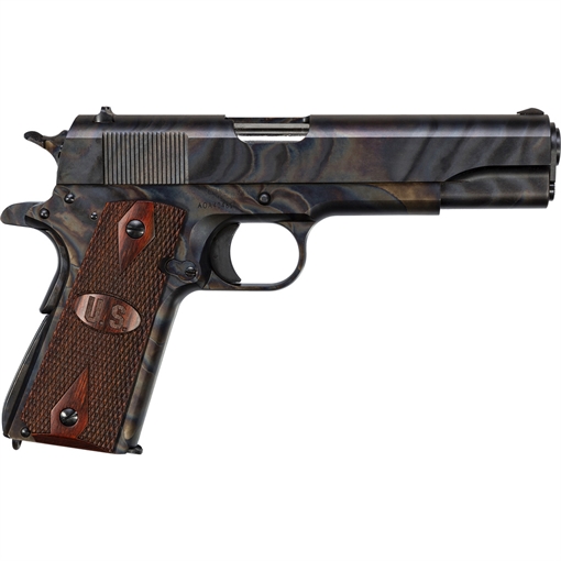 Auto-Ordnance - Thompson 1911A1 GI 45ACP CCH/WD 5" 7+1# CASE HARDENED FINISH U.S. LOGO1911GCH