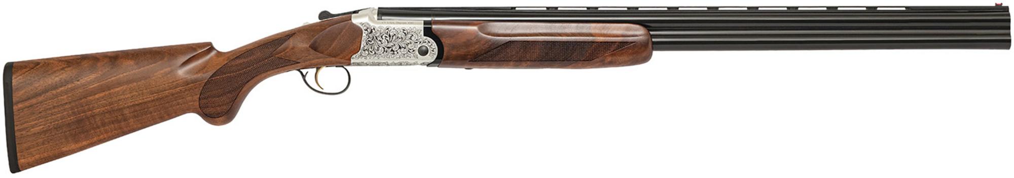 Charles Daly 202 Shotgun 930392, 28 Gauge, 28", 3" Chmbr, Silver Engraved Alloy Steel Receiver, Fixed w/Pistol Grip Checkered Walnut Stock