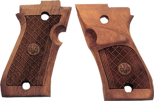 BERETTA 87 TARGET GRIPS WOOD RIGHT HANDED WALNUT CHECKERED E00306