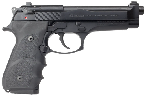 Beretta 92FS Brigadier 9mm, 4.7" Barrel, Black, Hogue Grip, 15rd