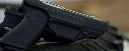 BLACKHAWK T-Series L3D, Duty Holster, Right Hand, Black Finish, Fits Glock 17/22/31 With TLR1/TLR2, Includes Jacket Slot Belt Loop 44N600BKR