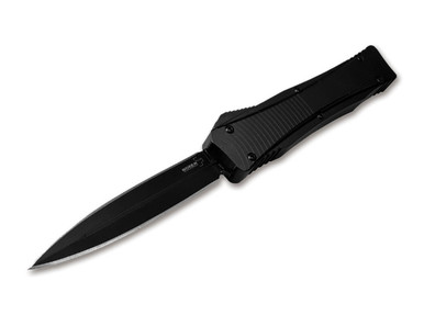 Boker Plus Dagger D2 OTF 2.0 AUTO Knife - 3.39" D2 Black Dagger Blade, Black Aluminum Handles - 06EX244