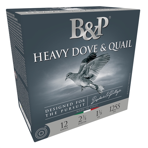 Baschieri & Pellagri B&P Dove & Quail Shotgun Loads 12 ga. 2.75 in. 1 1/8 oz. 1255 FPS 7.5 Shot 25 rd. 12B18D75