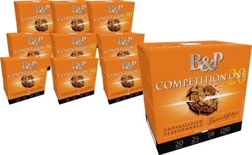 Baschieri & Pellagri Cartridge COMPETITION ONE 20 GAUGE 2-3/4'' 7/8OZ #8 SHOT 250/CASE 20B78CP8