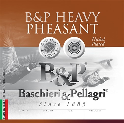 B&P HEAVY PHEASANT AMO 12GA 2 3/4" 1 1/4OZ #4 NPL 1500FPS 25RD (10 BOX CASE) 12B14H4