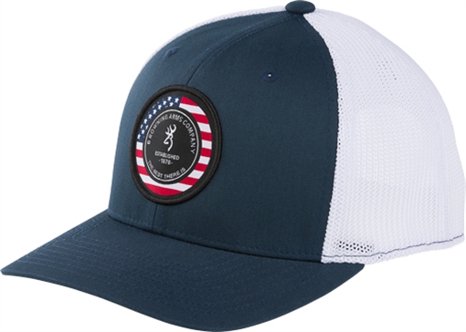 BROWNING CAP FREEDOM 110 MESH BACK CIRCLE PATCH NAVY/WHITE* 308590951