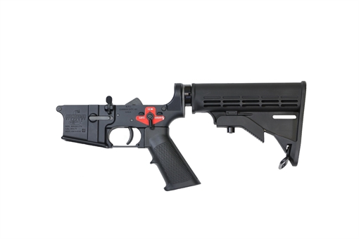 Bushmaster XM15-E2S Forged Complete AR15 Lower Receiver - Black M4 Collapsible Stock BFS III Trigger Equipped 00-20006-BLK