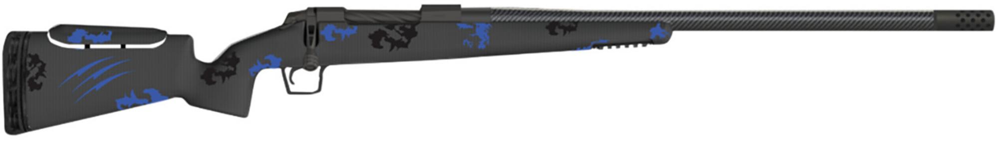 Fierce Carbon Rival FP Bolt Action Rifle FCRFP7PRC24BBL, 7mm PRC, 24" Threaded, Battle Blue Camo Carbon Stock, 3 Rds