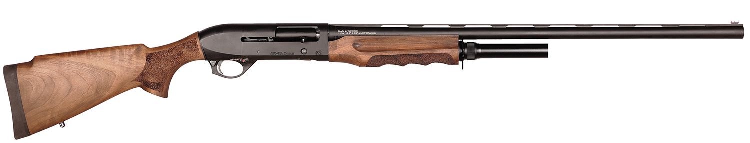 Four Peaks Imports AKSA Arms S2 Semi-Auto Shotgun 12075, 12 Ga, 28", 3" Chmbr, Wood Stock, 5 Rds