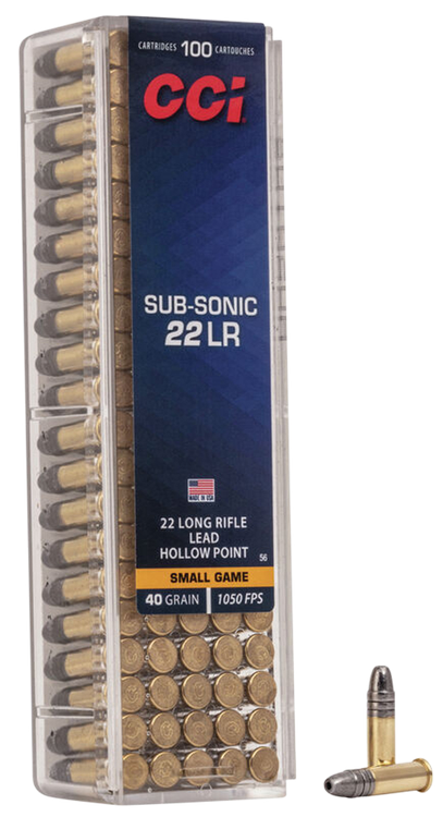 CCI 22LR SubSonic Lead Hollow Point 40 GR HP 100rd Box