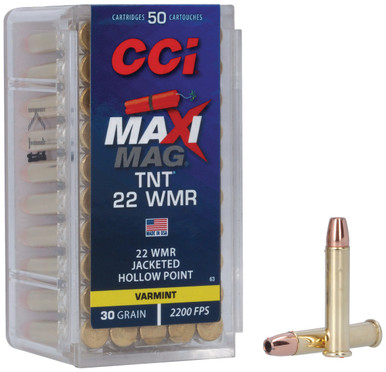 CCI 22 WMR Maxi-Mag TNT JHP CCI0063 30 gr 50 rounds