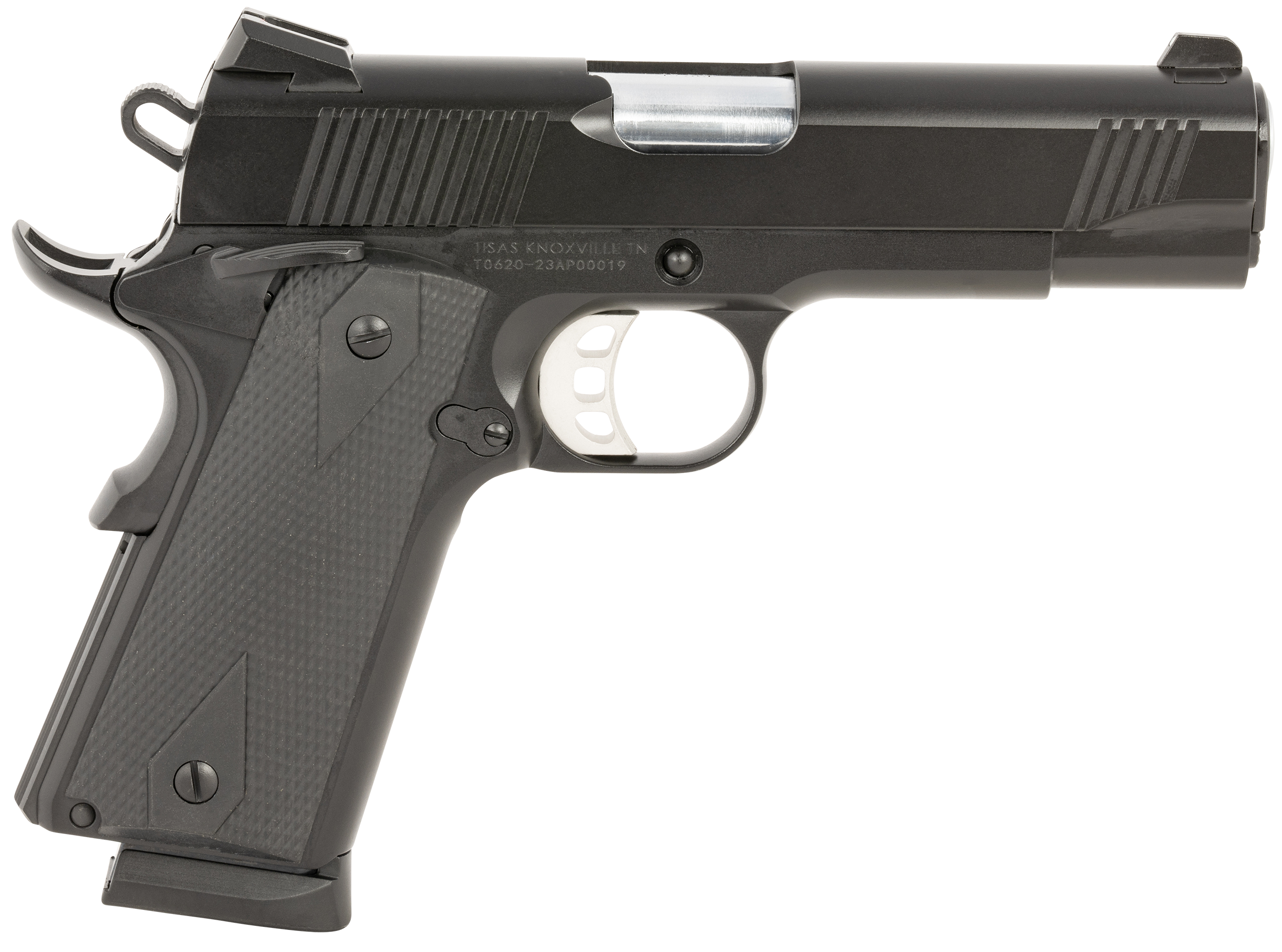 Tisas 1911 Carry B45 Pistol 10100119, 45 ACP, 4.25in, Black G10 Sunburst, Dark Gray Cerakote Finish, 8 Rds