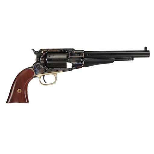 Cimarron Angel Eyes, Revolver, Single Action Only, 45 Long Colt w/ 44 Percussion Interchangeable Cylinder, 8" Barrel, Blue w/ Case Color Frame/Engraved Top Strap, Walnut Grips, Fixed Sights, 6 Rounds ANGELEYES