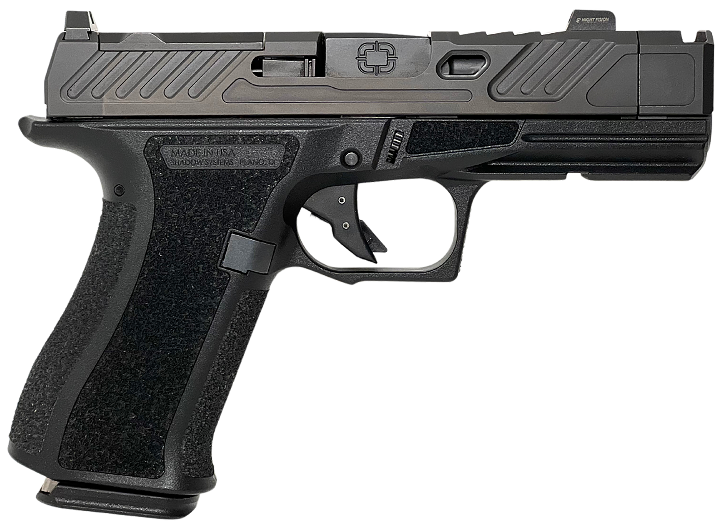 Shadow Systems CR920XP Compensator Optic Ready Pistol SS5212, 9mm Luger, 3.65in, Black Interchangeable Backstrap, Black Finish, 15 Rds