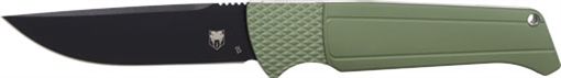 COBRATEC VIPER AUTO FOLDER 3.12" OD GREEN/STN D2 BLK BLD CTVIPERHRODG