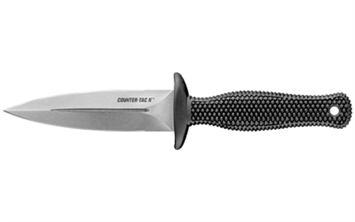 COLD STEEL COUNTER TAC II 6.75 IN OAL 3.375 IN FIXED DOUBLE EDGE BLADE W SECURE-EX SHEATH ( BOX ) CS-10BCTM
