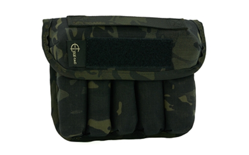Cole-TAC Can Caddy, Mini, 500 Denier Nylon, 6.5"x7.5"x2.0", MultiCam Black, 5 Slots for Suppressor Storage CD206