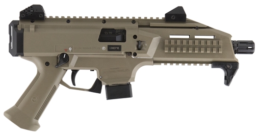 CZ Scorpion EVO 3 S1 9mm Flat Desert Earth Semi-Automatic Pistol 01352