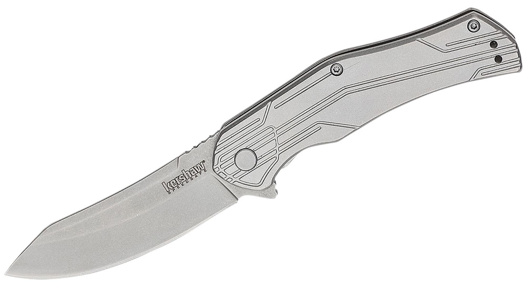 Kershaw Husker Trailing Point EDC Knife w/Stonewashed Handle (1380X)