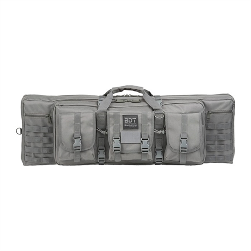 Bulldog Cases Deluxe Tactical Rifle Case, Fits Single Rifle, Three Front Acc. Pockets, Large Main Front Pocket, Back Pack Straps, 36" Soft Case, Seal Gray BDT35-36SG