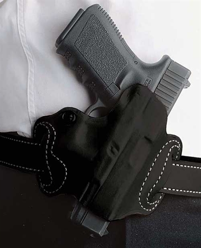 DESANTIS MINI SLIDE HOLSTER OWB LH LEATHER S/A HELLCAT BLK 086BB9PZ0