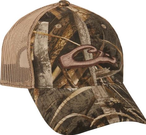 Drake Waterfowl 6-Panel Camo Mesh Back Cap #DH3011